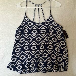 2010s No Boundries Geometric Pattern Strappy Tank Top